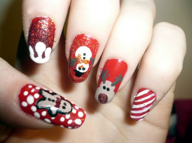 Christmas Nail Designs Pictures 1024x768 634x475 28 Creative Christmas Nail Designs