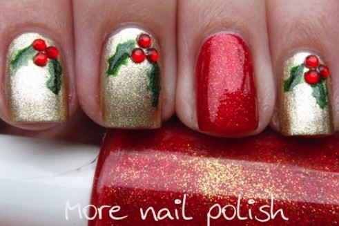 Christmas nail design7 28 Creative Christmas Nail Designs
