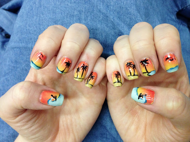 Palm Tree Nail Designs - wide 2