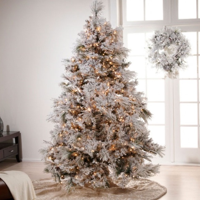 White Christmas Trees As Part Of The Christmas Decor