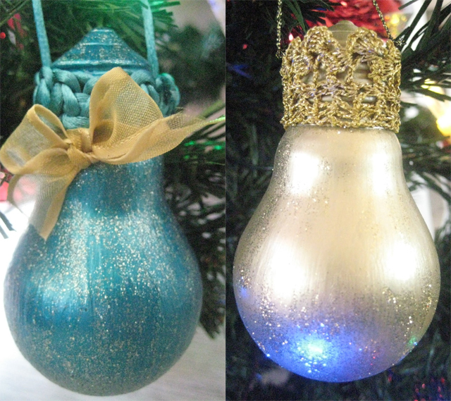 Turn Light Bulbs Into Creative Christmas Ornaments