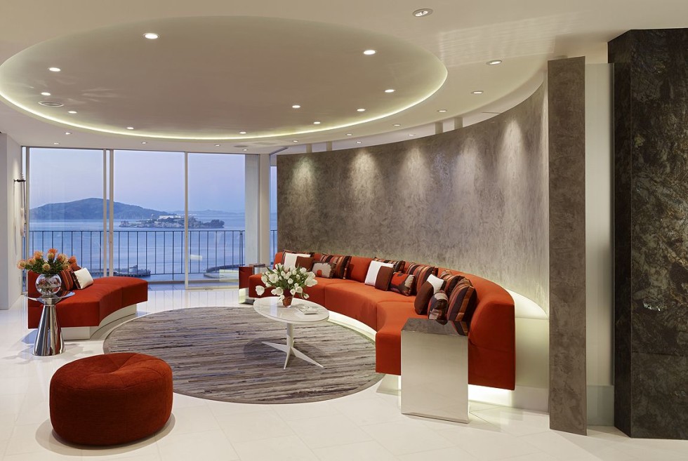 curved seating living room