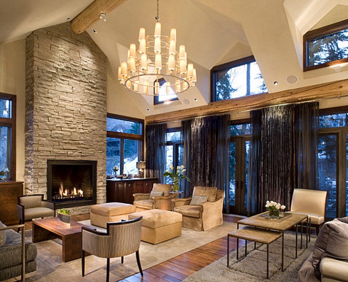 15 Great Living Room Designs With Stone Walls