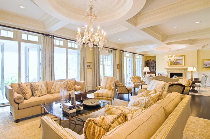 Sophisticated Gold Living Room Designs