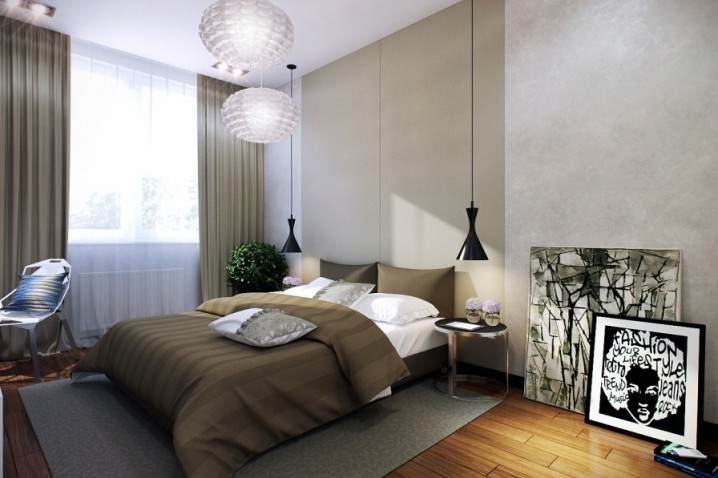 Modern Bedrooms With Eye Catching Hanging Lamps