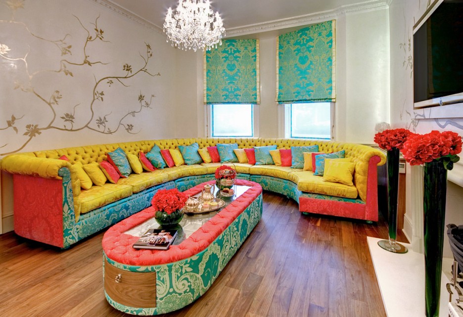Cozy Living Room Designs With Colorful Sofas
