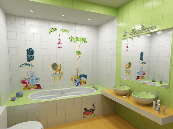 Cute And Colorful Kids  Bathroom  Designs