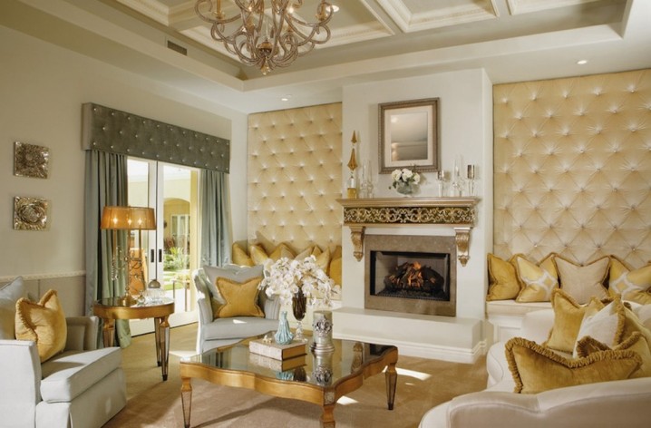 Sophisticated Gold Living Room Designs