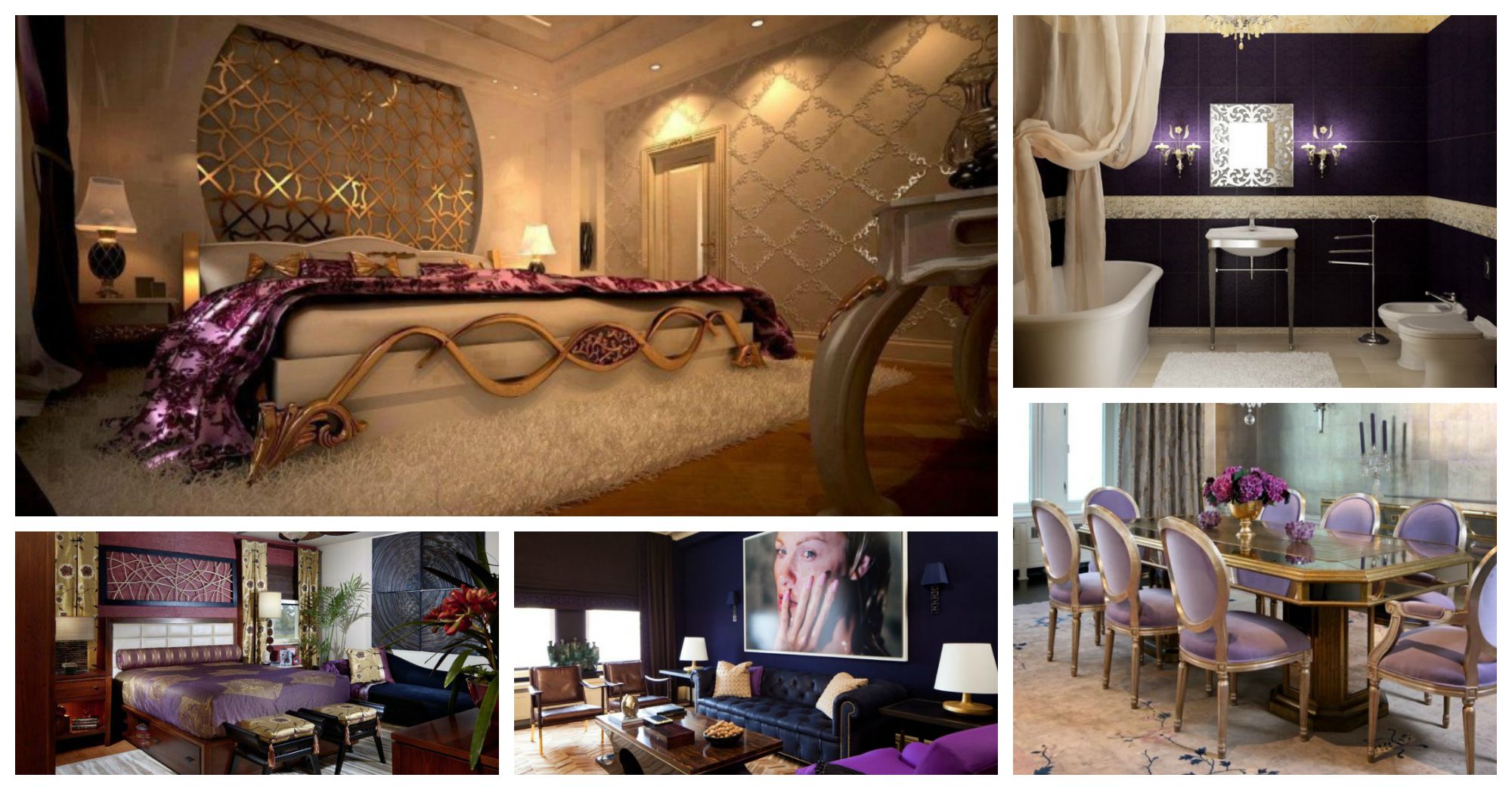 Wonderful Purple And Gold Interiors You Need To See