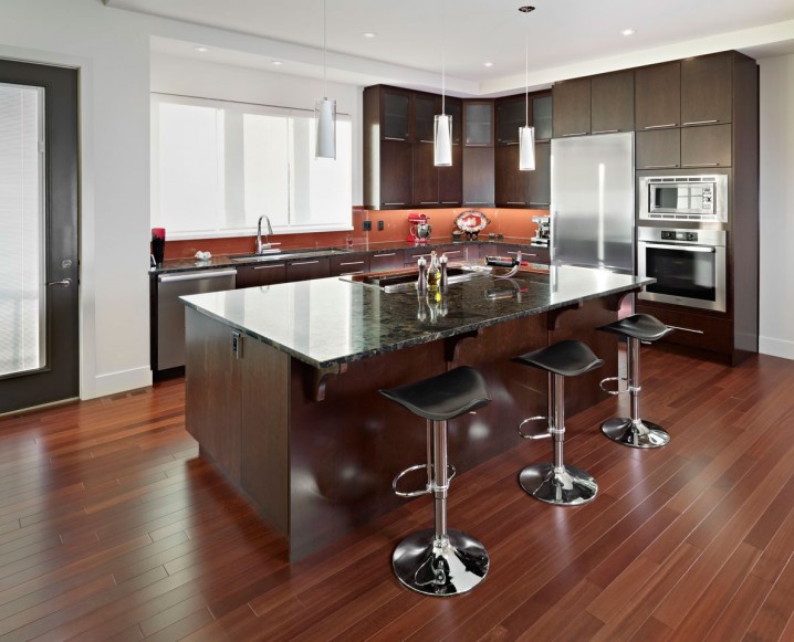 Home Architec Ideas Kitchen Design With Dark Wood Floors