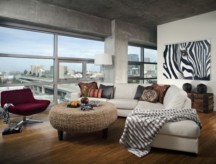 dramatic zebra living room decoration ideas