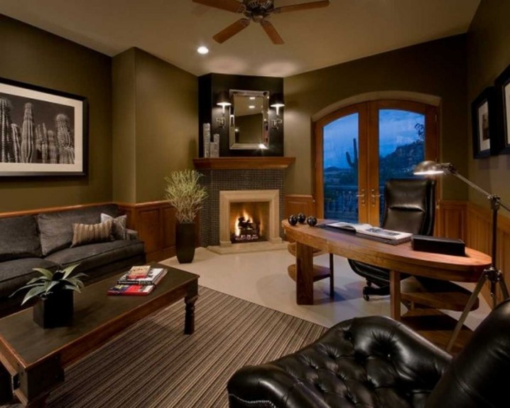 15 Warm And Cozy Home  Office Designs  With Fireplaces