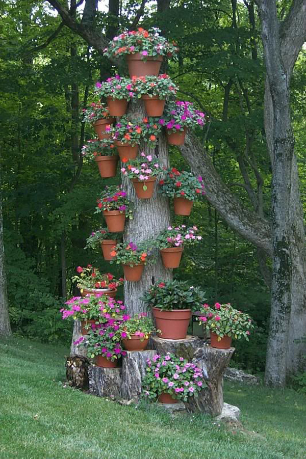How To Decorate The Garden With Tree Stumps In An Amazing Way