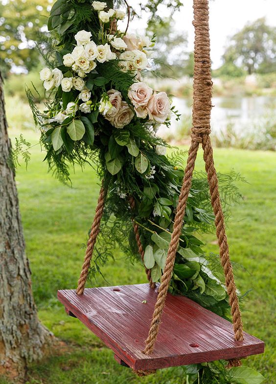 Flower Swing Decorations For The Most Romantic Garden Party